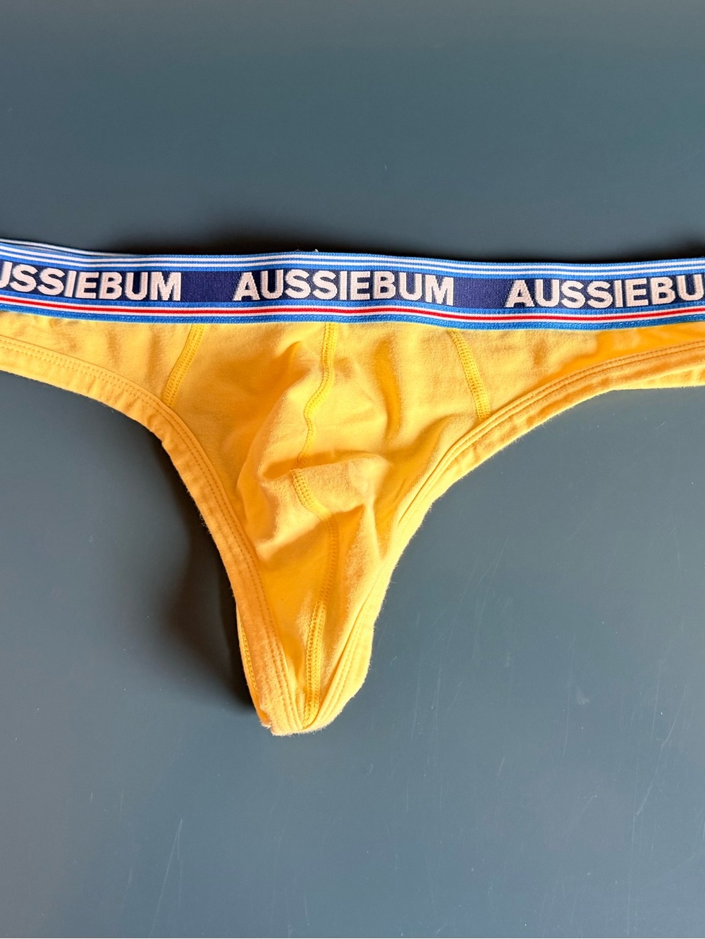 AussieBum Men's Yellow Briefs with Branded Waistband